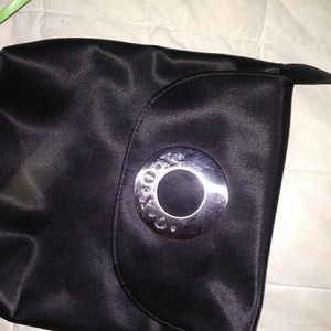 Black satin Shoulder strap purse.